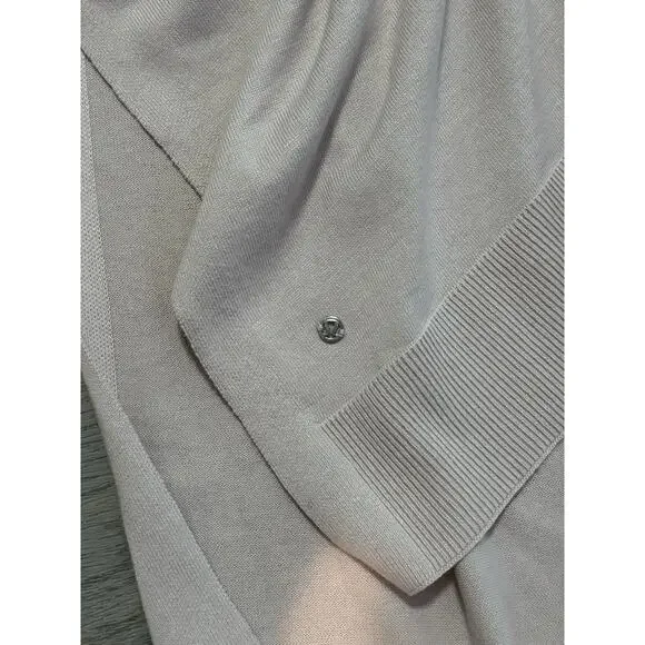 Lululemon Free To Coast Wrap EUC One Size Pink Bliss Shawl Cotton Silk Blend - Picture 6 of 7